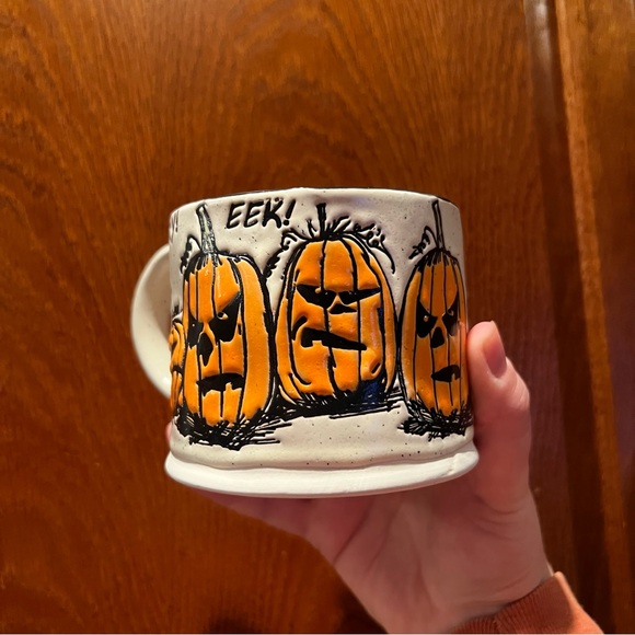 Halloween Boo Scary Eek Pumpkin Coffee Mug - Picture 3 of 6